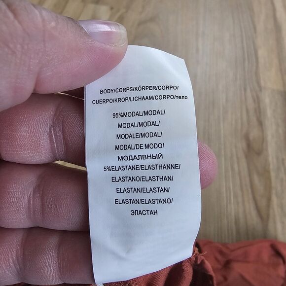 Citrus Lounge Around Jersey Tie Back Tank Top Clay Orange Size Small - Picture 8 of 10